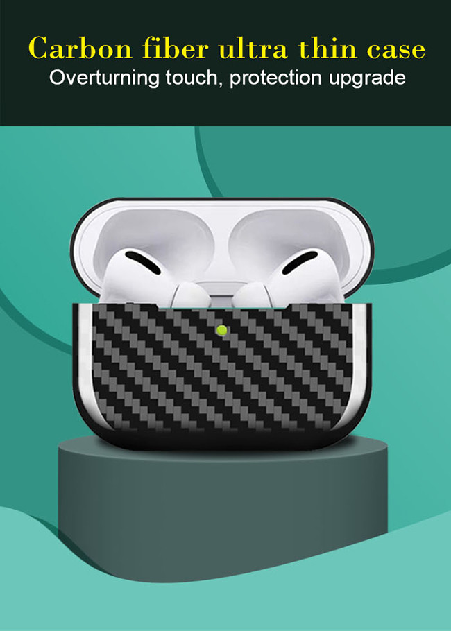کیس Airpods فیبر کربن براق Twill برای Airpods Pro 3