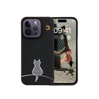 قاب گوشی فیبر کربن آرامید ضد لک با ضخامت 0.8 میلی‌متر و وزن 16 گرم برای آیفون 16 پرو مکس