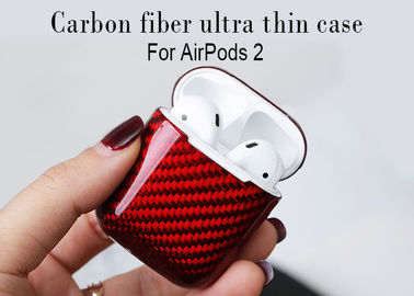 لوگو چاپ شده با قابلیت ضد باکتری اپل Airpods مورد فیبر کربن واقعی