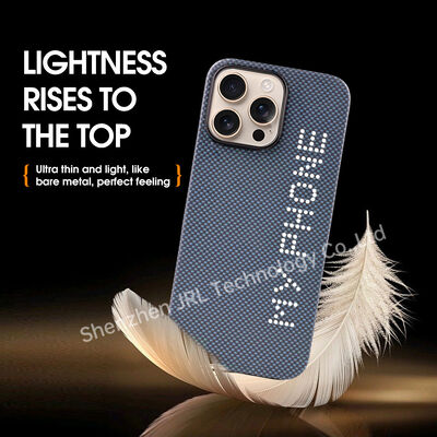 پوشش موبایل فیبر کربن آرامید با نور فوق العاده در تاریکی برای آیفون 17 پرو